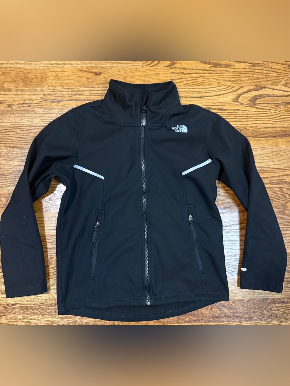 The North Face Boys Medium 10/12 Black WindWall Softshell Full Zip Jacket Coat